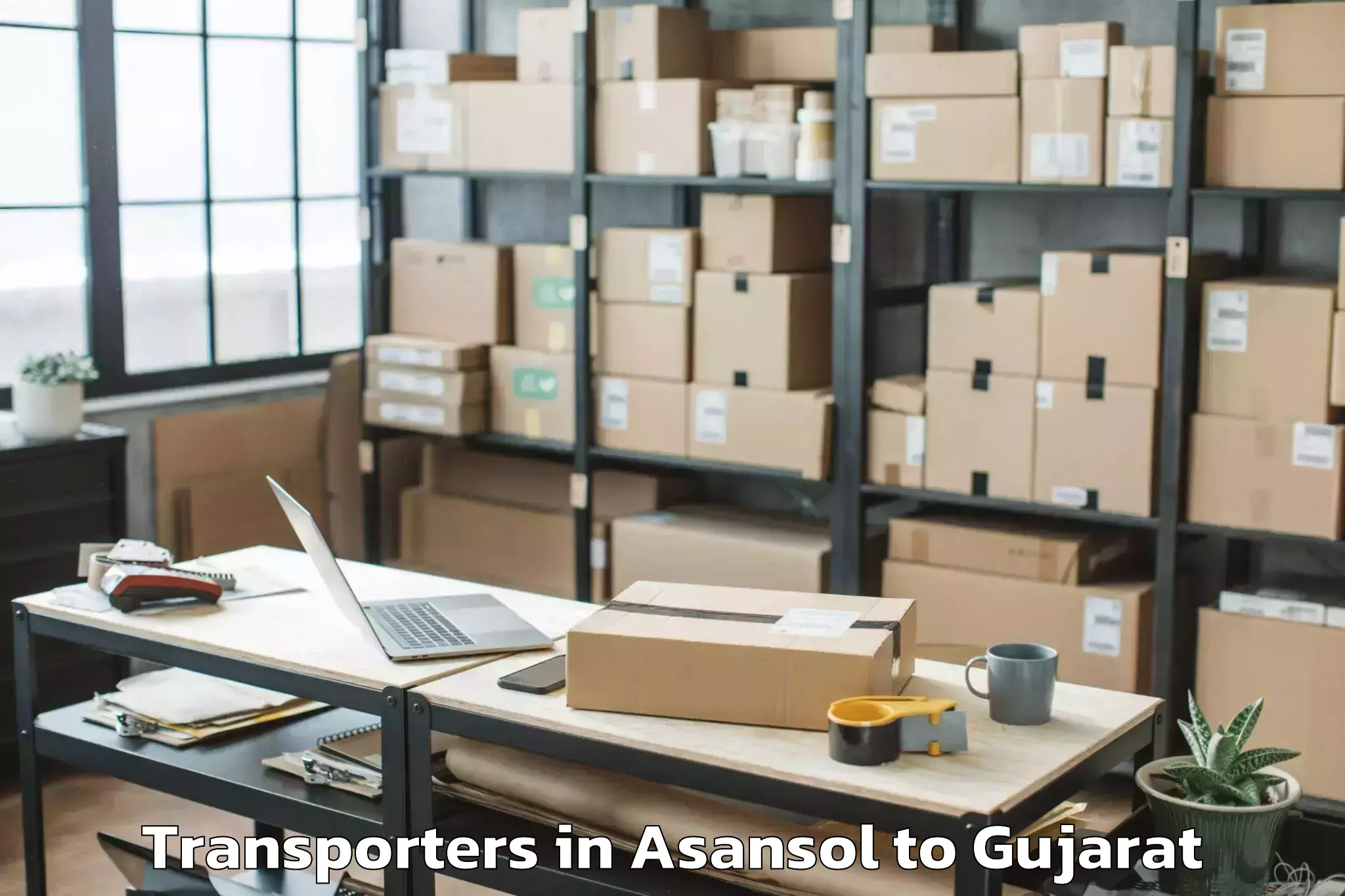 Top Asansol to Olpad Transporters Available